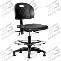 Ergonomic Chair: Polyurethane, Armless, Ht Range 19 3/4 in to 27 1/2 in, 18 in Seat Wd, 0 Casters (MPN BR-HPMBCH-RG-T0-A0-CF-RG-BLK). Key specifications — Foot Support: Yes; Back Tilt Backward: 13.5°; Back Tilt Forward: 10.5°; Base Material: Nylon; Brand: APPROVED VENDOR; Product Type: Ergonomic Chair; ESD-Safe: Not ESD Safe.