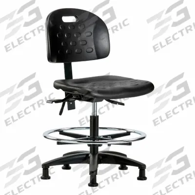APPROVED VENDOR Ergonomic Chair: Polyurethane, Armless, Ht Range 19 3/4 in to 27 1/2 in - Polyurethane Lab Chairs
