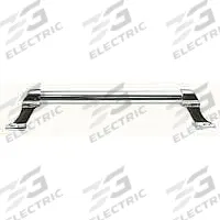 PHOENIX Hand Rail Kit: Stainless Steel, Silver, Polished Stainless, Round, 12 in Rail Lg (MPN GRSS12K). Key specifications — Color: Silver; Includes: (8) Mounting Screws; Material: Stainless Steel; Finish: Polished Stainless; Rail Shape: Round; Brand: PHOENIX.