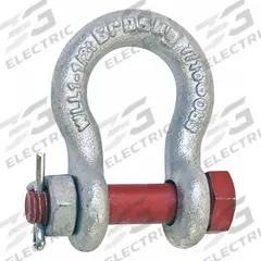 CROSBY Anchor Shackle: Anchor Shackle, 70,000 lb Working Load Limit, 3 1/4 in Wd Between Eyes, Red (MPN 1019677). Key specifications — Body Color: Silver; Brand: CROSBY.