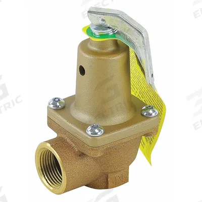Watts Pressure Relief Valve: NPTF x NPTF, 3/4 in x 3/4 in, Bronze - ASME Section XIII Hot Water Pressure Relief Valves