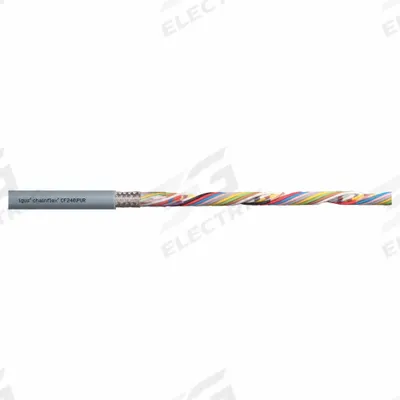 CHAINFLEX Data Cable: 24 AWG, 7 Conductors, Order by the Foot, PUR Jacket - Continuous Flexing Data Cables