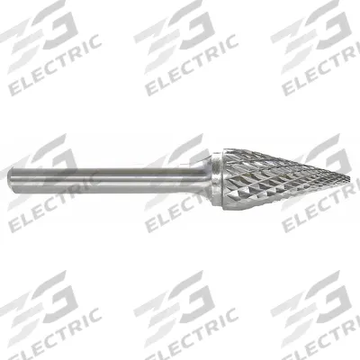 APPROVED VENDOR Carbide Bur: Pointed-End Cone, SM-42L2, Double Cut, 1/8" x 7/16" Head - Double-Cut Pointed-End Cone Burs