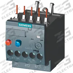 SIEMENS Overload Relay: Thermal Protection, 3 Poles, 1NO/1NC, Frame Size S00, 0.18 A – 0.25 A (MPN 3RU21160CB0). Key specifications — Brand: SIEMENS; Auxiliary Contact Form: 1NO/1NC; Compatible Contactor Series: SIRIUS; Terminal Connection Type: Screw Terminals; Frame Size: S00; Maximum Voltage Rating: 690V AC; Phase Loss Sensitivity: No; Thermal Units Required: None (Relay Includes Integrated Bimetallic Elements).