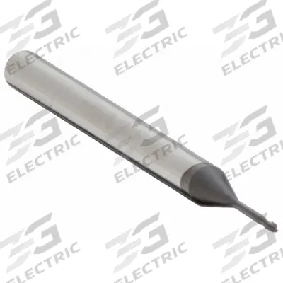 OSG Ball End Mill: Carbide, Diamond Coated, 2 Flute, 3/64" Mill Dia, 3/16" LOC - Pencil-Neck Carbide Ball End Mills for Graphite & Carbon Fiber