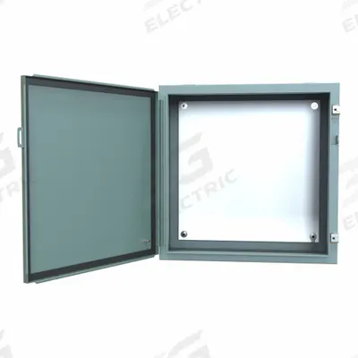 HAMMOND Electrical Enclosure: Steel, 24 in x 24 in x 10 in, NEMA 12/13, w/Panel - Steel Dust-Tight Enclosures
