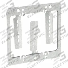 NVENT CADDY Communication Mounting Bracket: Steel, Silver, For 2 Gangs, 4.25 in Overall Wd (MPN MPLS2). Key specifications — Brand: NVENT CADDY; For Number of Gangs: 2; Accessory Type: Low-Voltage Mounting Plate; Color: Silver; Material: Steel.