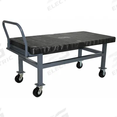 JAMCO Platform Truck: 2,000 lb, 65 in L x 31 in W x 43 in H Overall Dim., Gray - Work-Height Plastic-Deck Platform Trucks