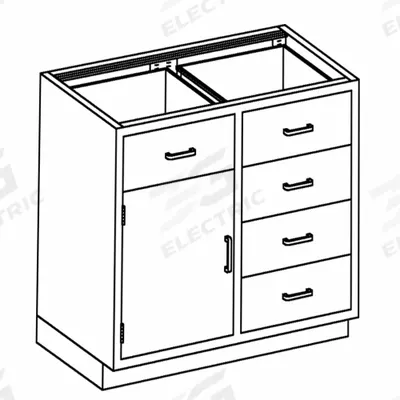 BLICKMAN Base Cabinet: 35 1/4 in Overall Ht, 22 in Overall Dp, 35 in Overall Wd - Base Cabinets