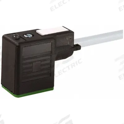 MURRELEKTRONIK Cordset: MSUD BI Female Right Angle x Bare Wire, 5 m Cable Lg, PVC, Gray - DIN Form Industrial B Solenoid Connector Single-Ended Cordsets