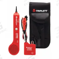 TRIPLETT Tone and Probe Kit: CTX590A, Case/Speaker Probe/Tone Generator, Voice/Data Cable, RJ11/RJ45. Key specifications — Adapters Included: RJ45; Data Logger: No; IP Rating: Not Rated; Alert Type: Sound; Connector Type: Alligator Clips; Manufacturer Part Number: CTX590A; Testing Functions: Tone Detection; Brand: TRIPLETT.