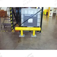 APPROVED VENDOR Guard Rail System: Straight, 3/8 in Top Rail Ht, 1 in Mounting Hole Dia, Guardrail (MPN HGR-1-48-14-3/4-P). Key specifications — Color: Yellow; Material: Steel; Rail Mounting Style: Floor Mounted; Includes Mid-Rail: Mid-Rail Not Included.