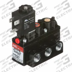 ARO Solenoid Air Control Valve: Alpha, Four-Way / Two-Position, 24V AC, 1/4 in Female NPT, 150 psi (MPN A212SS-024-A). Key specifications — attr1092969: Non-Locking; attr1086920: A212SS-024-A; attr1092977: Spring Return.