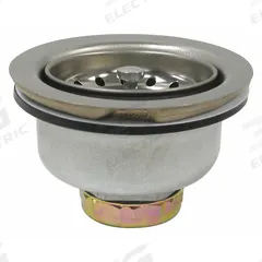 PERFECT PUTTY Strainer: Stainless Steel, Chrome, 2 1/2 in Overall Ht, 4 1/2 in Overall Dia, Threaded (MPN 59-3130). Key specifications — Product Type: Sink Drain; Brand: PERFECT PUTTY; Finish: Chrome; Material: Stainless Steel; Includes: Locknut.