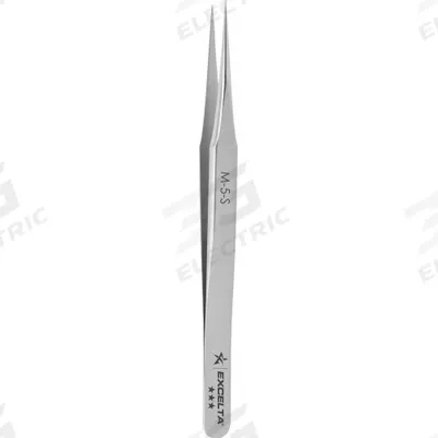 EXCELTA Tweezers: Stainless Steel, Point, Straight Tip - High-Precision Tweezers