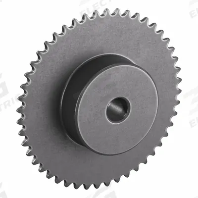TSUBAKI Sprocket: One-Sided Hub, For Single Strands, 25, 48 Teeth, 3.823 in Pitch Dia - Size 25 Plain-Bore Roller Chain Sprockets