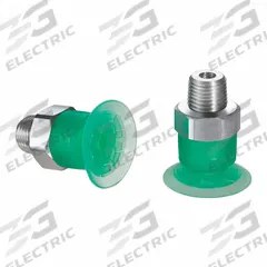 SCHMALZ Vacuum Pad Assembly: Flat, 1/8 in NPT Vacuum Port, 26.5 mm Pad Dia, Green, 19.2 mm Pad Ht (MPN 10.01.01.14974). Key specifications — attr1019136: 10.01.01.14974; attr1019138: SCHMALZ; attr1019139: 55 A.