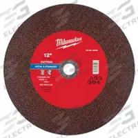 MILWAUKEE Cut-Off Wheel: Type 1, 12" x 7/64" x 1", Aluminum Oxide, 30 Grit (MPN 49-94-0048). Key specifications — Brand: MILWAUKEE.