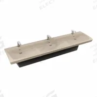 BRADLEY Wash Station: Express ELX, Sand, Terreon®, Sensor, 94 in Overall Lg, 30 in Overall Wd (MPN S93-739). Key specifications — Series: Express ELX; Includes: Soap Dispenser; Color: Sand; Brand: BRADLEY; Sink Type: Wash Station; Material: Terreon®; Sink Material: Polymer Resin.