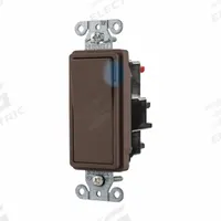 HUBBELL Wall Switch: Rocker Switch, 3-Way, Maintained, Brown, 120/277V AC, 20 A (MPN DS320STIL). Key specifications — Illuminated: Yes; Voltage Rating: 120/277V AC.