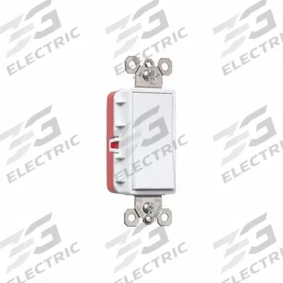 PASS & SEYMOUR Wall Switch: Rocker Switch, 3-Way, Maintained, White, 120/277V AC - Rocker Wall Switches