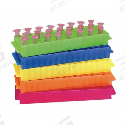 HEATHROW SCIENTIFIC Tube Rack: 2 3/4 in Overall Wd, 1 in Overall Ht, 9 in Overall Lg, Polypropylene - Lab Storage Racks