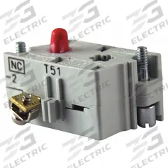 EATON Contact Block: 30 mm Panel Mounting Size, 1NC Late Open, Momentary, 10250T/E34 Series (MPN 10250T71). Key specifications — Contact Form: 1NC Late Open; Switch Action: Momentary; Terminal Connection Type: Screw Clamp Terminals; Brand: EATON; Compatible with Series: 10250T.