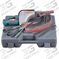 DYNABRADE Air Belt Sander Kit: 1/2 in Belt Wd, 24 in Belt Lg, Fixed Arm, Heavy Duty, 0.5 hp, 31 cfm (MPN 14010). Key specifications — attr1320306: DYNABRADE.