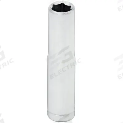 WESTWARD Socket: Metric, 1/4 in Drive Size, 6 mm Socket Size, 6-Point, Deep, Chrome - 1/4" Drive Hand Sockets
