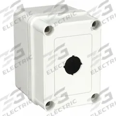 HOFFMAN Push Button Enclosure: 22mm, 1 Holes, Non-Metallic, NEMA 4X (MPN VM433-PBM1). Key specifications — Brand: HOFFMAN; Environments & Applications: Washdown-Corrosion-Resistant.