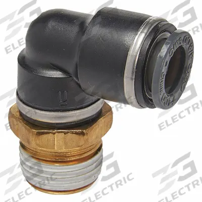 SUR&R Male Elbow: NPT, Brass - Air Brake Composite Hose Push-In Fittings