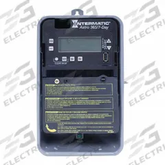 INTERMATIC Electronic Timer: 7 day, Astronomic, 120-277V AC, DPST/SPST, Digital (MPN ET2825CR). Key specifications — Body Material: Metal; Indoor/Outdoor Usage: Outdoor; Astronomic Functionality: Astronomic; Mounting Style: Surface; Brand: INTERMATIC.