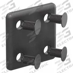End Cap: 25 Series, Metric, 50 mm x 3 mm x 50 mm, Black, ABS, Dust Cover, Matte, Quad, 2 PK (MPN 25-2028-2). Key specifications — Finish: Matte; Product Type: End Cap; Material: ABS; Includes Fasteners: Yes; Manufacturer Part Number: 25-2028-2; Cover Type: Dust Cover; Brand: 80/20; System of Measurement: Metric.