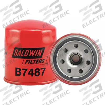 BALDWIN FILTERS Oil Filter: B7487, LF3657, M20-1.50 Thread Size, 3 7/16 in Overall Ht, Oil - Spin-On Oil Filters
