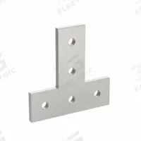 T Flat Plate: T Flat Plate, 10 Series, 3/16 in x 3 in x 3 in, For 17/64 in Slot Wd, 5 Holes, Silver (MPN 4080). Key specifications — Material: Aluminum; Brand: 80/20; Finish: Anodized.