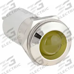 APPROVED VENDOR Raised Panel Light: 16 mm Panel Mounting Hole Dia, LED, Yellow, Raised Head, M16 (MPN 24M152). Key specifications — Brand: APPROVED VENDOR; Electrical Connection: 0.11 Male Quick Disconnect.