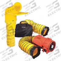 ALLEGRO Confined Space Blower: 115/230 V AC, 12 in Duct Dia, 1 hp Horsepower, Orange/Yellow (MPN 9520-43M). Key specifications — Brand: ALLEGRO; Includes: Duct Storage Bag; Operating Voltage: 120/240 V AC.