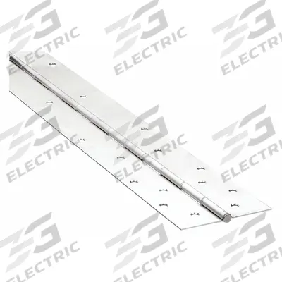MARKAR Piano Hinge: Steel, 7 ft Leaf Ht, 1 3/4 in Leaf Wd - Full Mortise-Mount Piano Hinges
