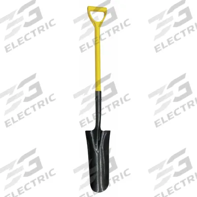 WESTWARD Drain Spade: Steel Blade, 14 ga, D-Grip Handle Type, Fiberglass Handle - Drain Spades