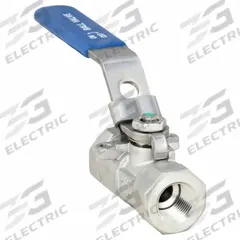 APPROVED VENDOR Manual Two-Way Ball Valve: 3/8 in, 316 Stainless Steel, Straight, FNPT x FNPT (MPN 06Q241N06038FSR). Key specifications — Brand: APPROVED VENDOR; Handle: Locking Lever.