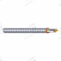 SOUTHWIRE Metal Clad Cable: 12 AWG, 2 Conductors, Copper, 100 ft, Galvanized Steel, Std, THHN (MPN 55274923). Key specifications — Brand: SOUTHWIRE.