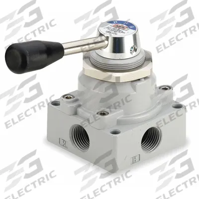 ARO Manual Air Control Valve: MaxAir, Four-Way / Two-Position, Lever, Black - ARO MaxAir Series Manual Air Control Valves