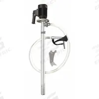 DAYTON Electric Drum Pump: Pump with Hose & Nozzle, 1 1/10 hp HP, 220 V AC, 15 gpm, SS (MPN 55EC80). Key specifications — Brand: DAYTON; Suction Tube Material: SS.