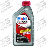 MOBIL Motor Oil: Synthetic Blend, Biodegradable, 1 qt Size, 10W-40, Mobil Super (MPN 124402). Key specifications — SAE Grade: 10W-40; Brand: MOBIL; Biodegradable: Biodegradable; Compatible Engine Type: Gasoline Engines; Compatible Vehicle Type: Vans; Oil Series: Mobil Super.