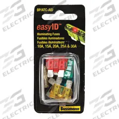 BUSSMANN Fuse Kit: Includes Series ATC-ID, Automotive Fuses, 10 A – 30 A Range (MPN BP/ATC-AID). Key specifications — Fuse Series Included: ATC-ID; Tool Included: None; Brand: BUSSMANN.