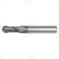 WIDIA HANITA Ball End Mill: Carbide, TiAlN Coated, 2 Flute, 3/8" Mill Dia, 3" LOC, 6" OAL (MPN I2B0375T300X)