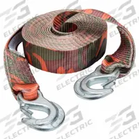 KEEPER Emergency Tow Strap: 2 in Overall Wd, 20 ft Overall Lg, Blaze Camo, Polyester, 1- Ply (MPN 89819). Key specifications — Material: Polyester; Hook Type: Slip Hook; Attachment Style: Forged Steel Hoop w/latch; Duty Capacity: Standard Duty; Brand: KEEPER; Equipment Color: Blaze Camo; Number of Ply: 1-Ply.