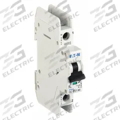 EATON IEC Miniature Circuit Breaker: 1 A Amps, 48V DC, 10kA at 277/480V AC, Screw Clamp, FAZ-NA (MPN FAZ-D1/1-NA-SP). Key specifications — Brand: EATON; DC Voltage Rating: 48V DC; Max. AIR Rating: 10kA at 277/480V AC; Terminal Connection: Screw Clamp; AC Voltage Rating: 277/480V AC.