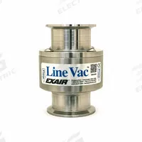 EXAIR Vacuum Conveyor: For 2 in Hose I.D., 1 3/4 in Vacuum ID, 3 1/4 in Vacuum OD, -28.5 in wc (MPN 161200-316). Key specifications — Product Type: Sanitary Flange Line Vacuum; Air Inlet Thread Size: 3/8 in; Brand: EXAIR.