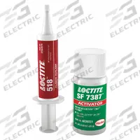 LOCTITE Anaerobic Gasket Maker: 518, 0.85 fl oz, Syringe, Red, For Rigid Assemblies (MPN 2102974)